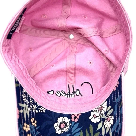 Hat Womens Coffee Pink Black Letter Design Baseball Hat Cap Adjustable Fit OSFA - Picture 6 of 7